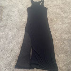 Super sexy mesh slit maxi dress, size large